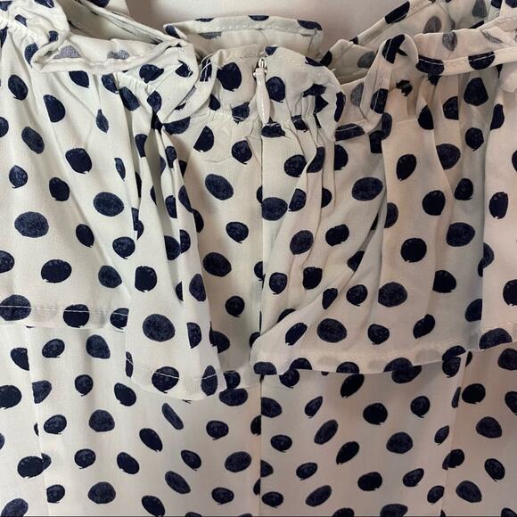 Maison Jules Polka Dot Midi Dress Size 2 - Picture 6 of 8